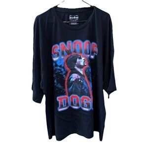 Dogg Supply Snoop Dogg T Shirt Black Graphic Print Cotton Blend 2XL Stretch